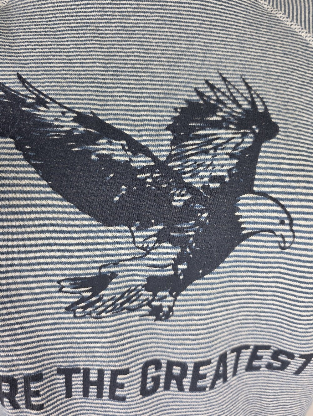 THE GREAT. Eagle Striped Sweatshirt Top 100% Cotton Made In USA Size 0 Heritage - Picture 7 of 10